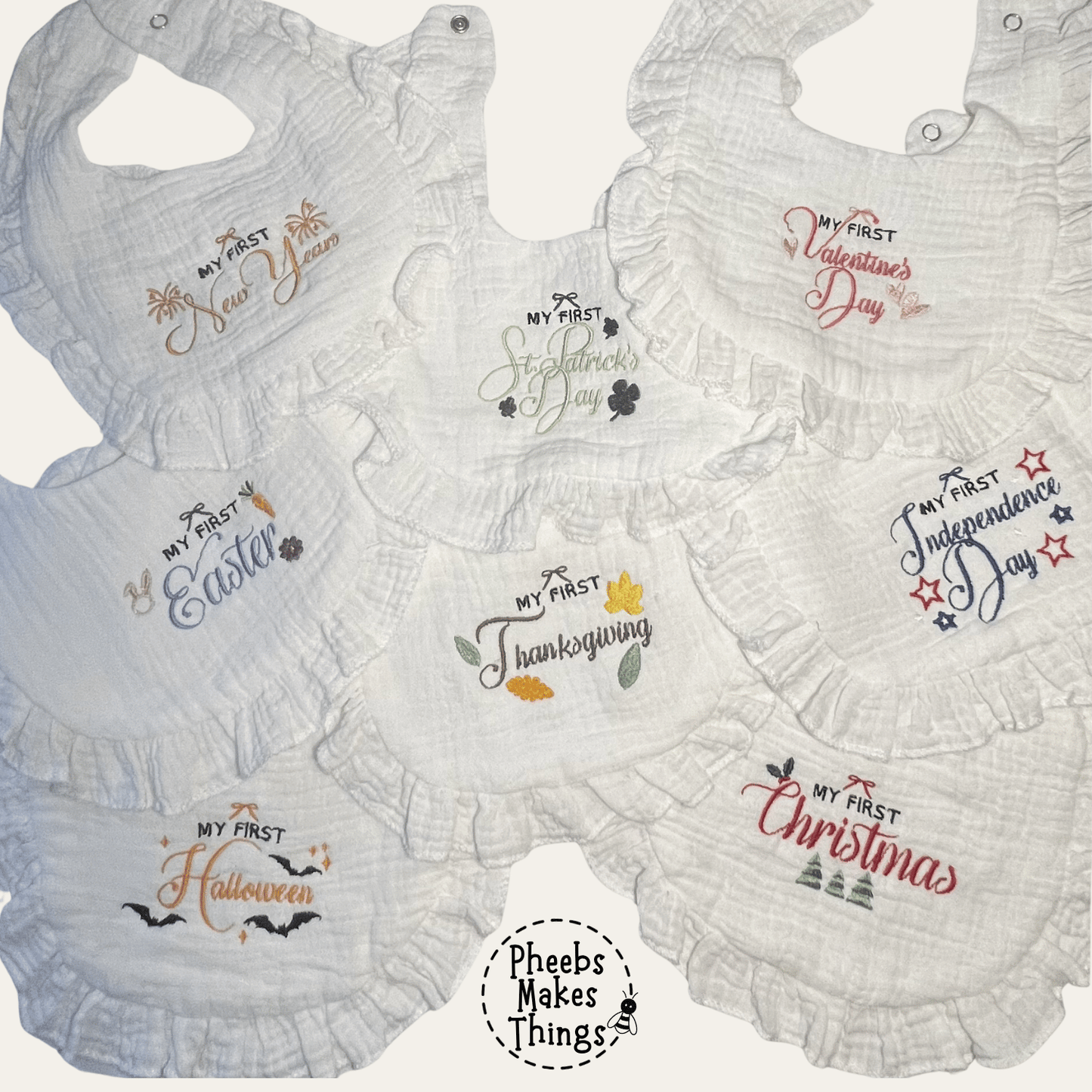 My First Holidays | Bib Set